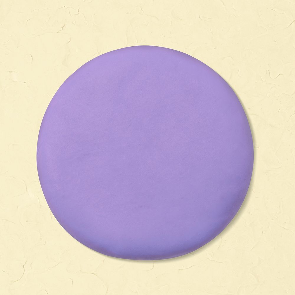 Clay circle geometric shape psd purple cute graphic for kids