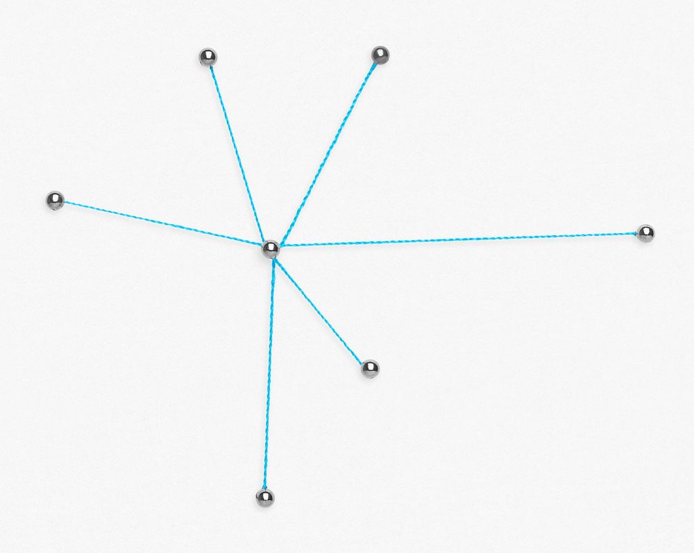 Business network element, connecting dots, technology psd design