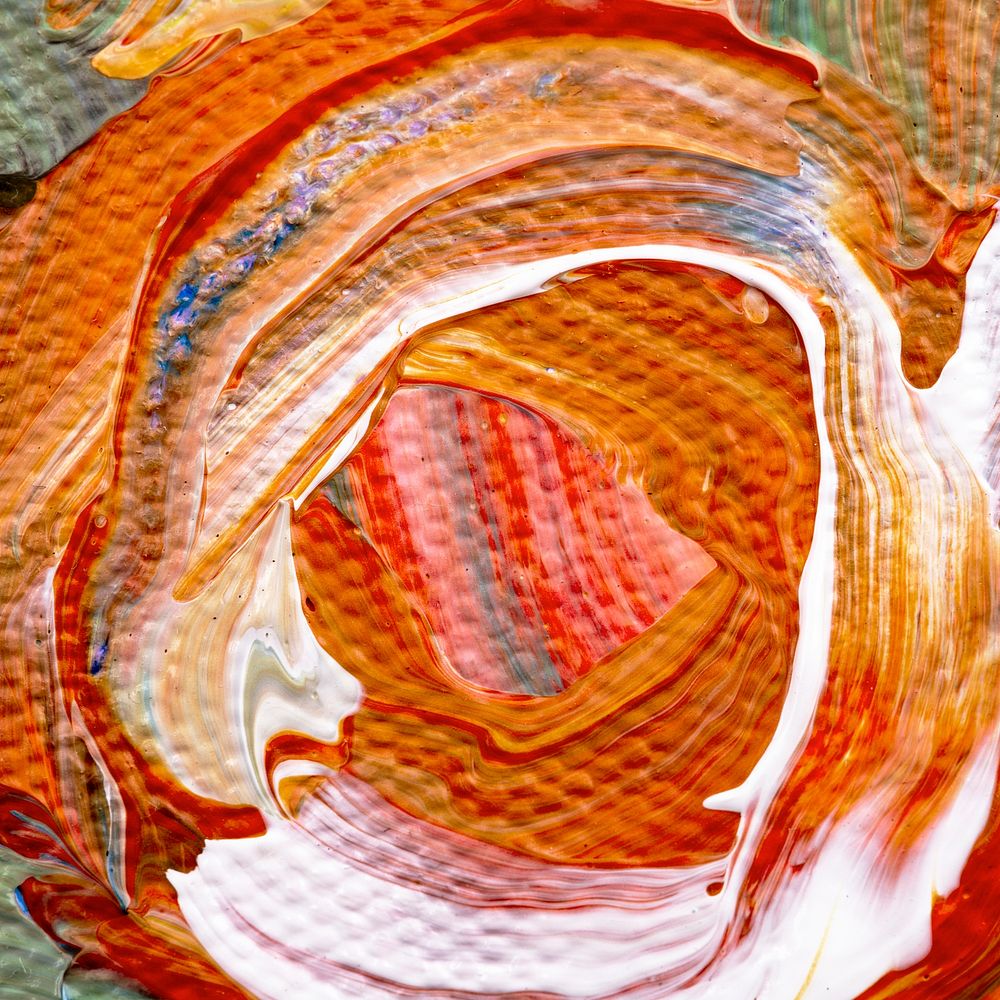 Orange paint textured background abstract handmade experimental art