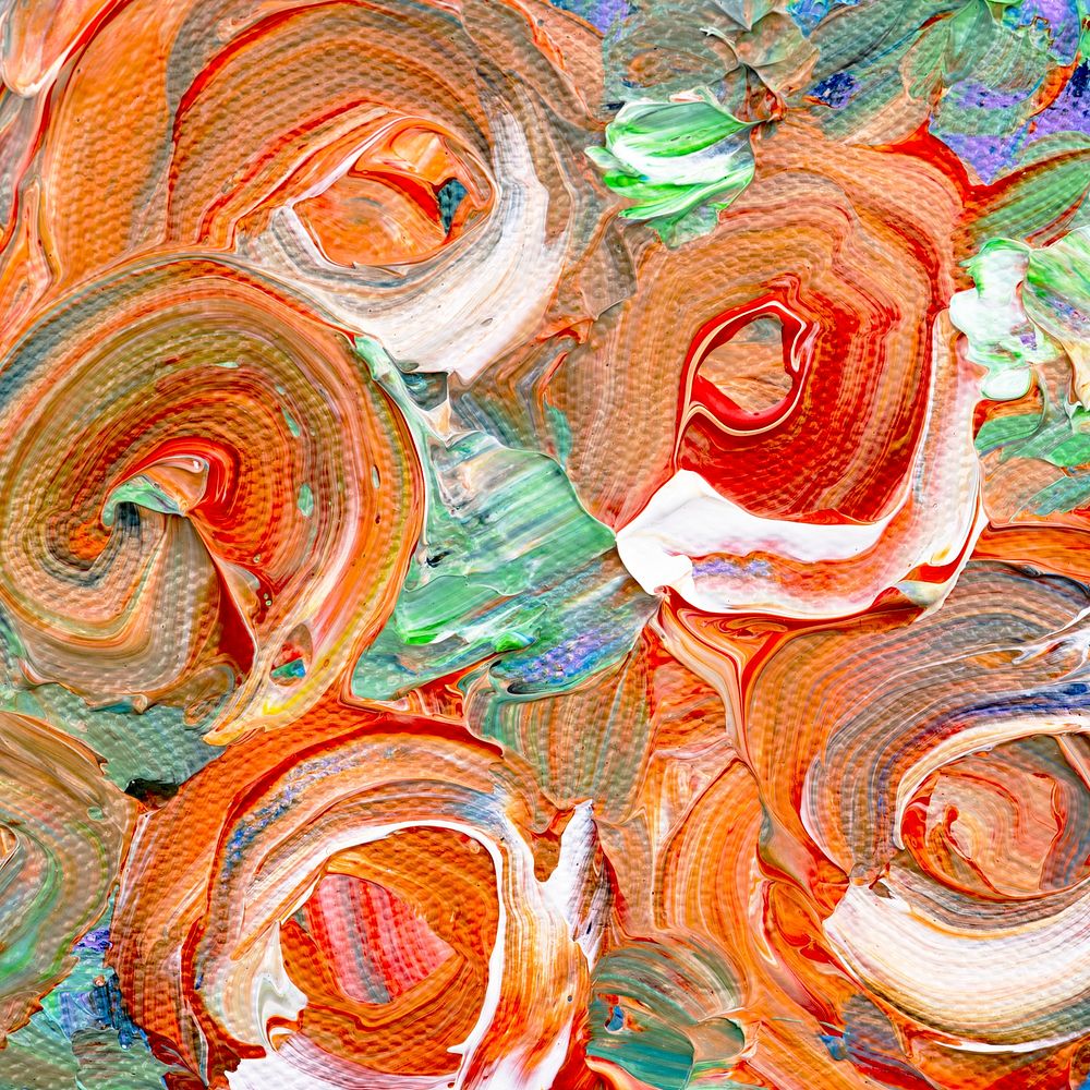 Orange paint textured background abstract handmade experimental art