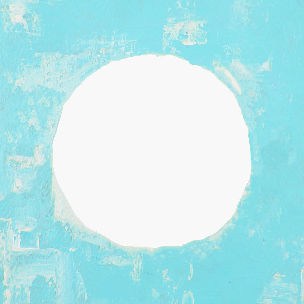 Painted frame psd, blue acrylic paint textured border
