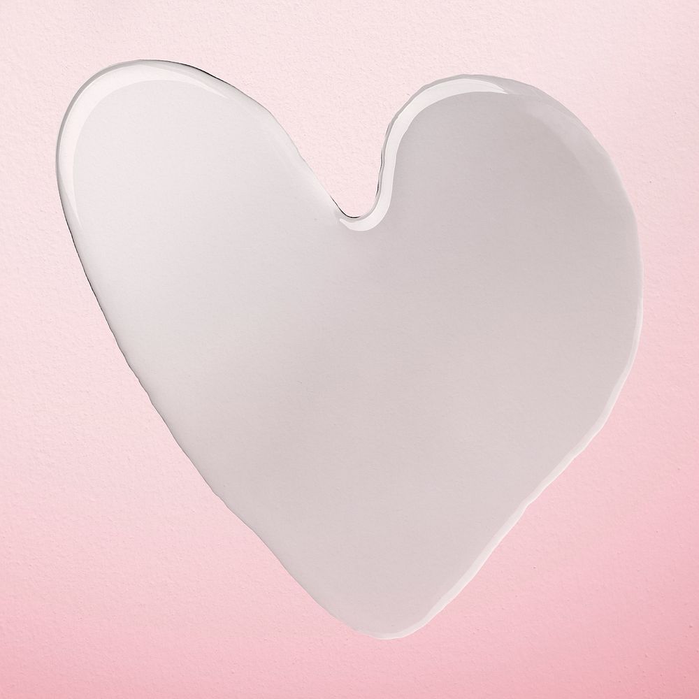 Pink background, heart shaped water texture