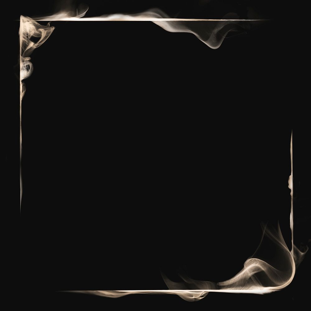 Frame smoke background psd, black abstract design