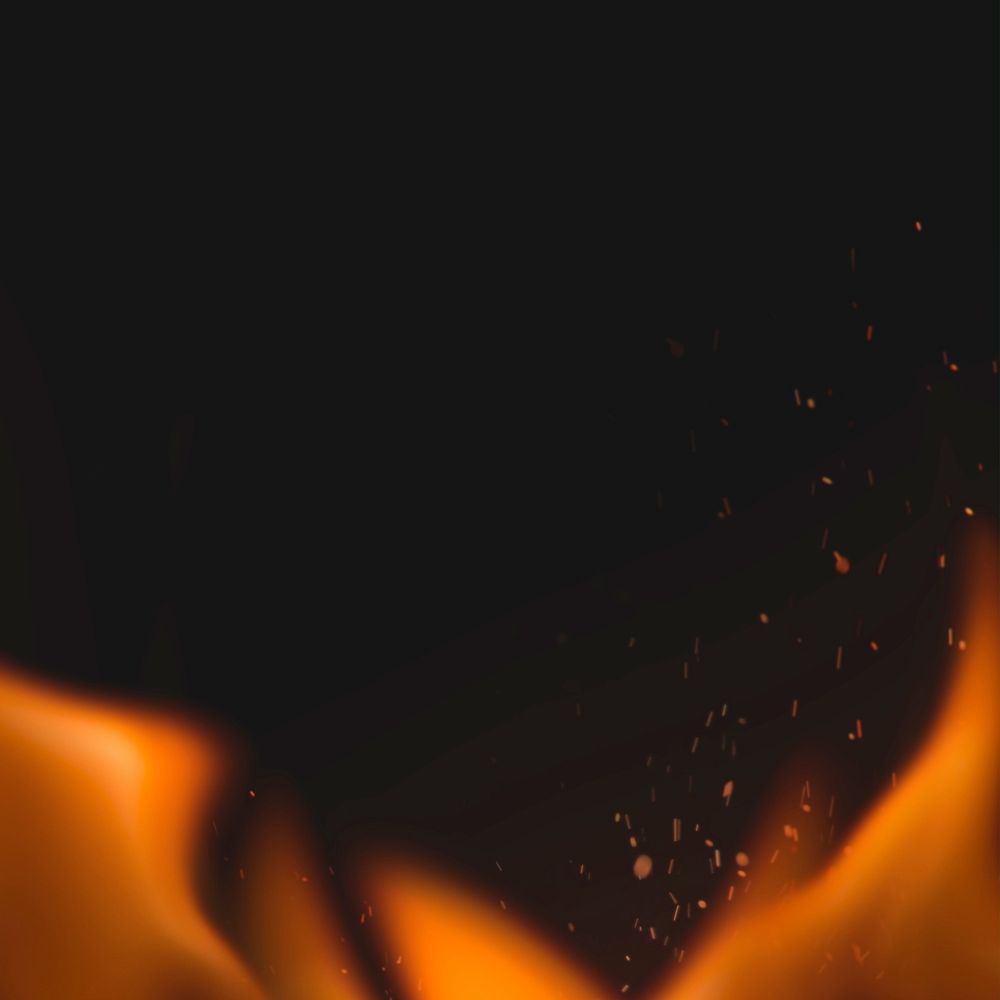 Aesthetic flame background, orange border realistic fire image