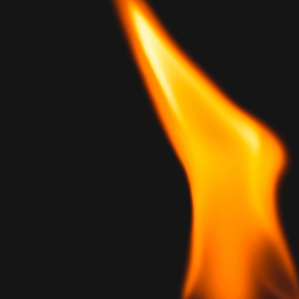 Fire border background, realistic flame, black design space