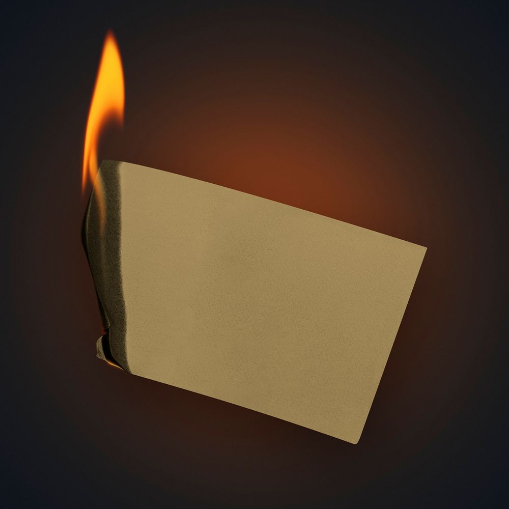 Business card mockup, realistic flame psd with blank design space