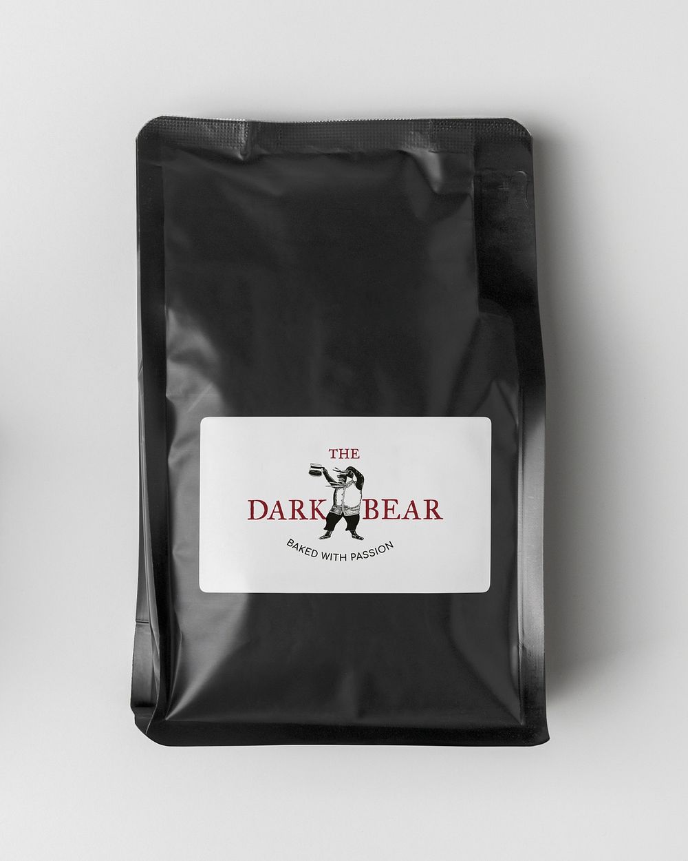 Product branding mockup psd, coffee bag label design