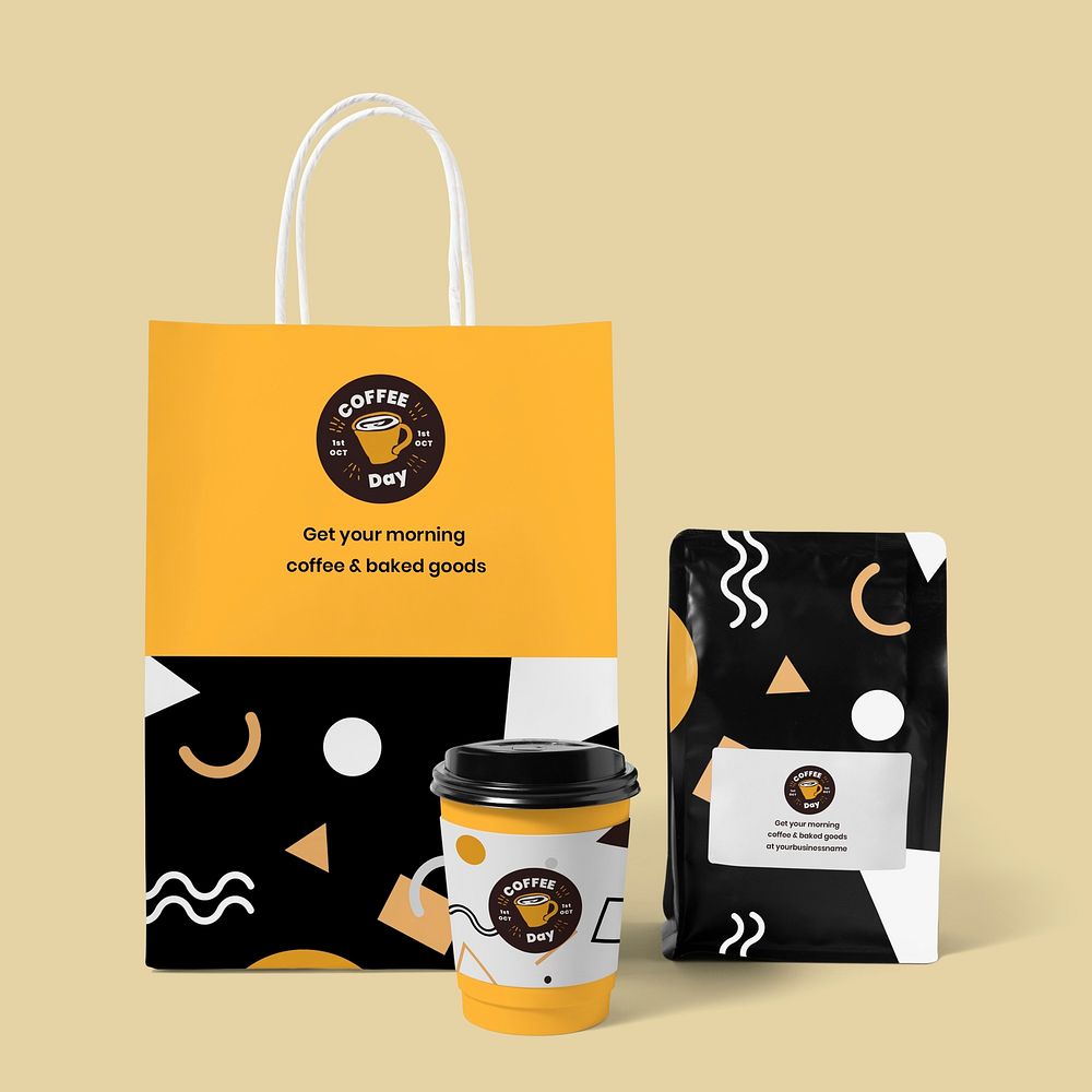 Food delivery mockup psd, eco-friendly product branding, new normal lifestyle concept