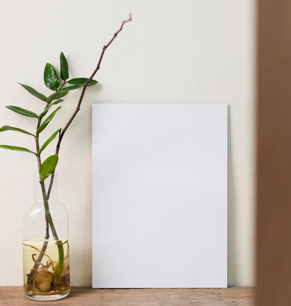 Blank canvas frame, simple home decor