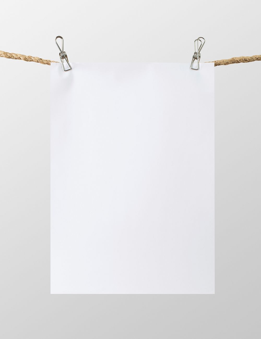 White poster, wall decoration in realistic design