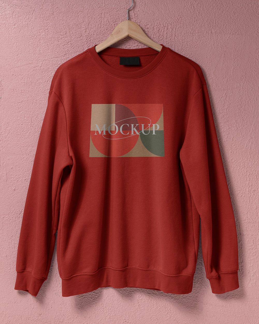 Printed sweater mockup, winter apparel in unisex design psd