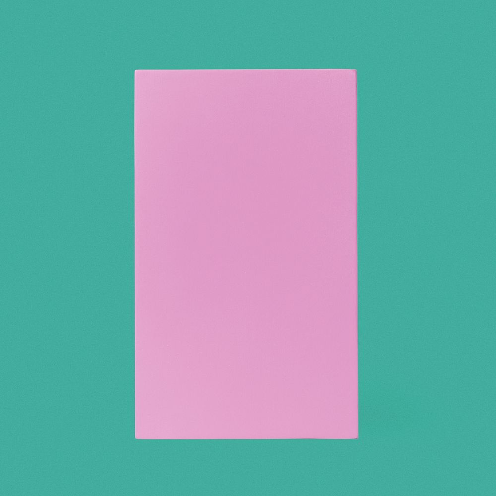 Pink rectangle, geometric shape sticker, isolated object design psd