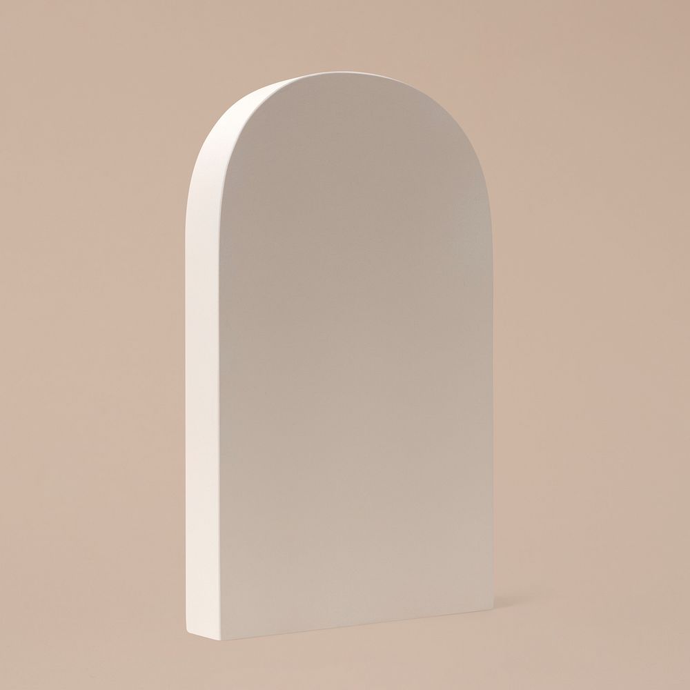 Beige arch shape, geometric design element