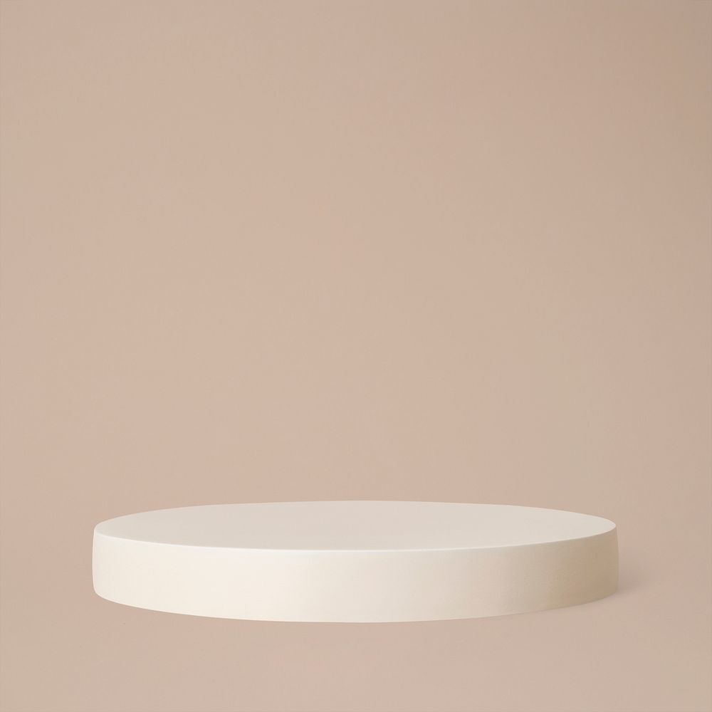 Beige cylinder, geometric shape sticker, isolated object design psd