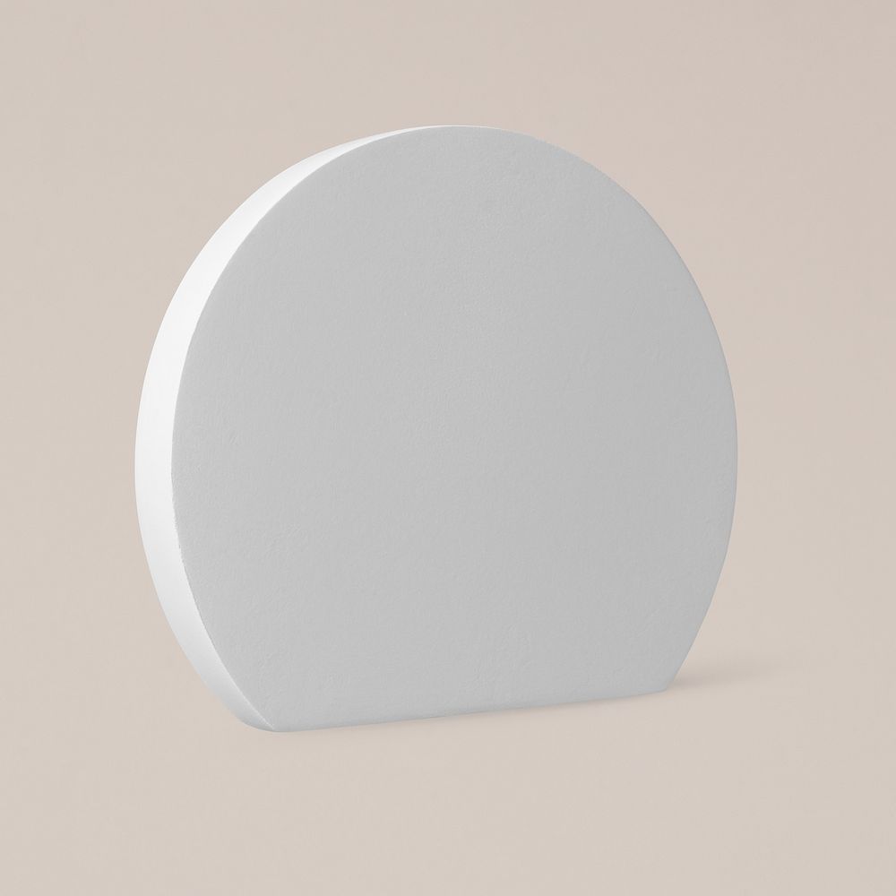 Gray badge, geometric shape sticker, isolated object design psd
