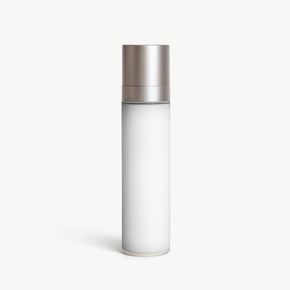 White bottle, skincare product packaging design
