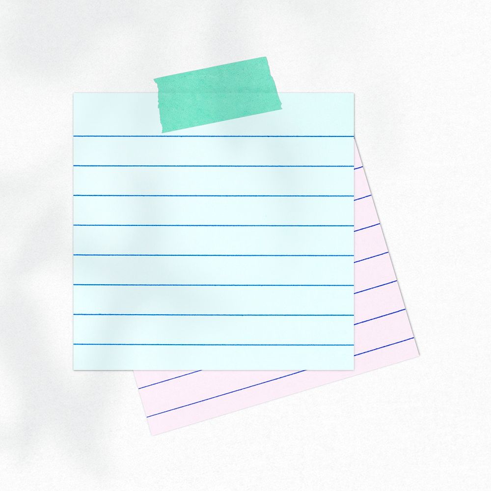 Lined note paper, stationery design 