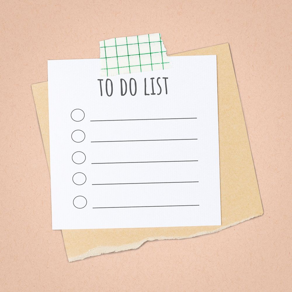 To do list mockup, stationery design psd