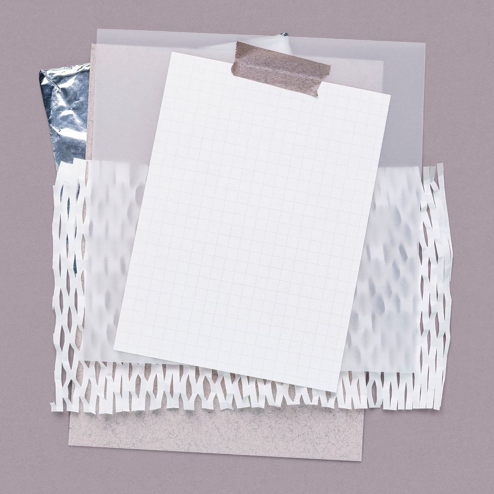 White paper with washi tape design