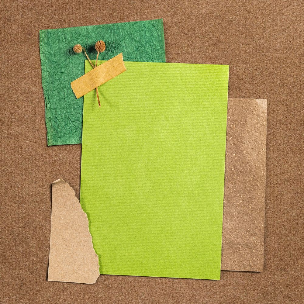 Note paper, green stationery design