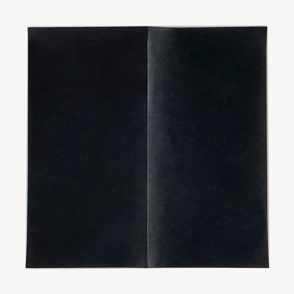 Black folded blank brochure vector