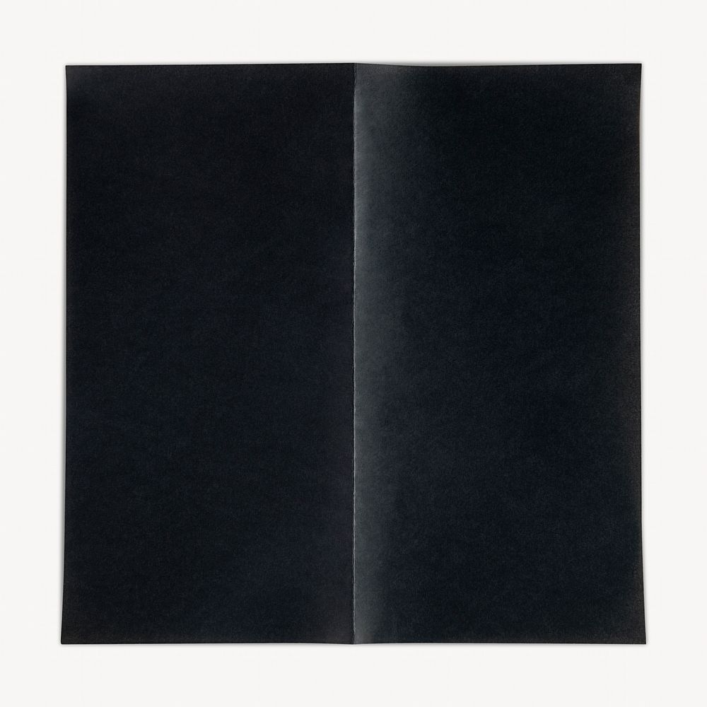Black folded blank brochure with copy space
