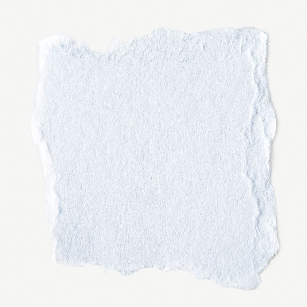 Ripped white paper textured shape collage element vector