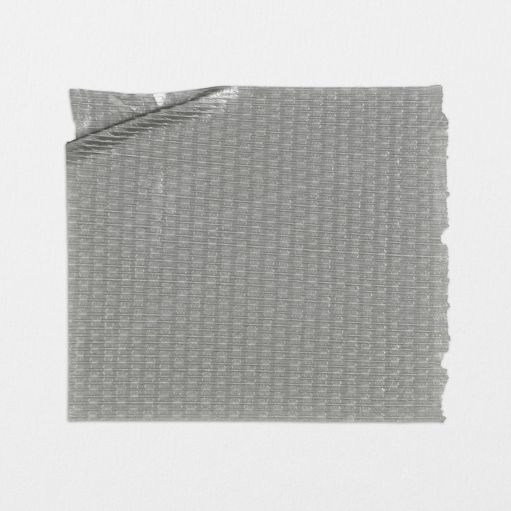 Wrinkled silver tape psd