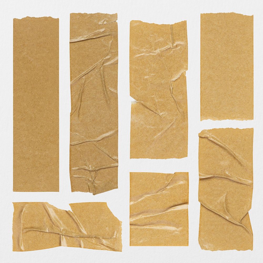 Wrinkled kraft tape psd set