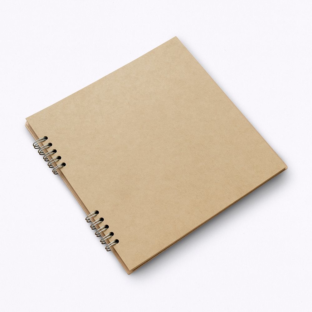 Natural brown paper notebook mockup