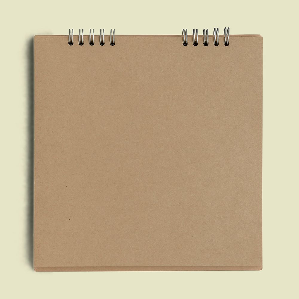 Natural brown paper notebook mockup