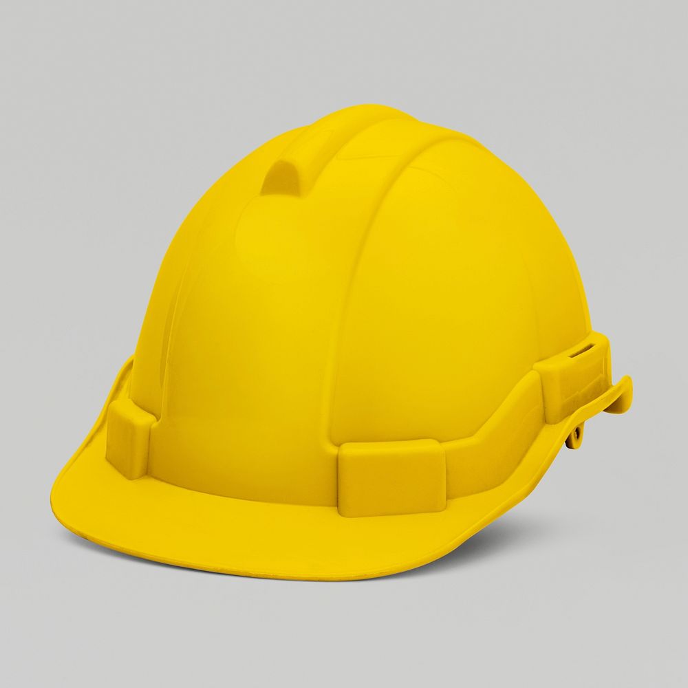 Yellow hard hat mockup design resource