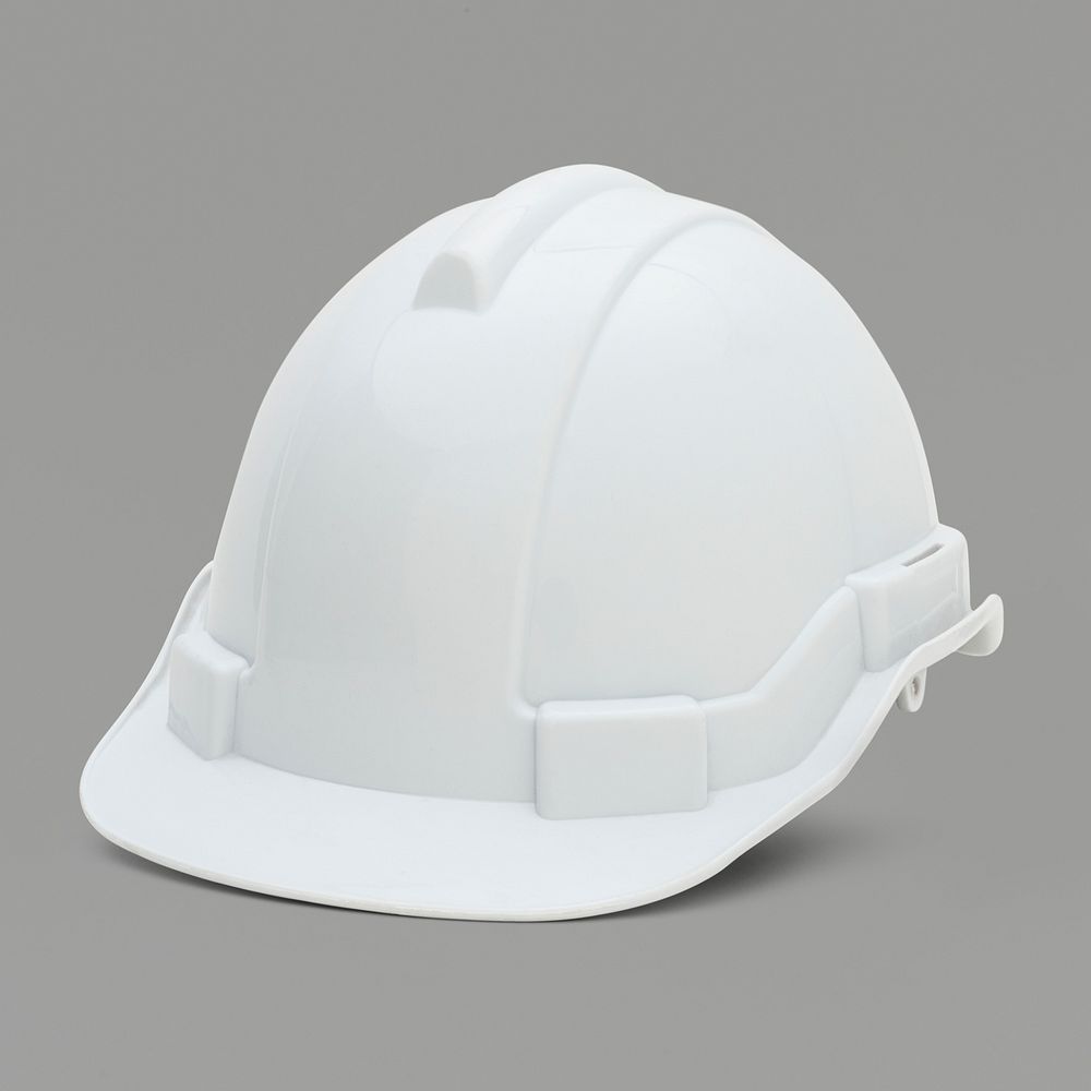 White hard hat mockup design resource