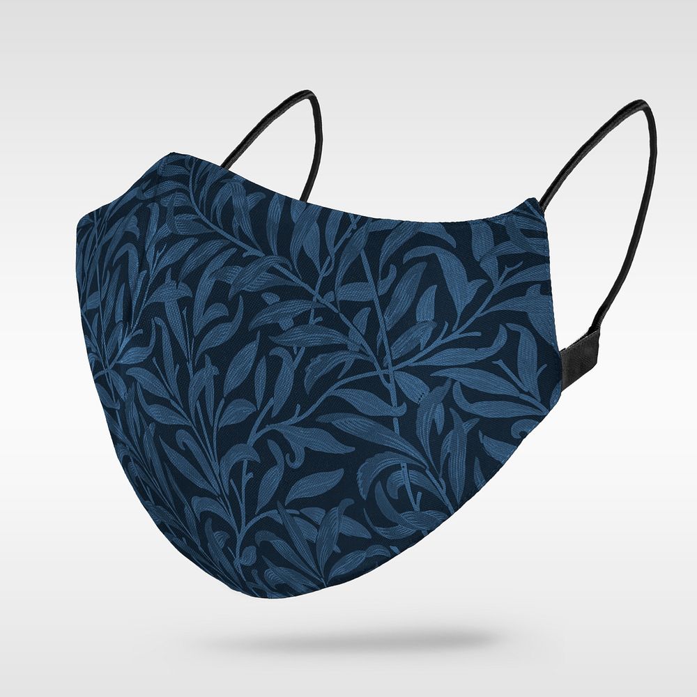 Botanical pattern fabric face mask