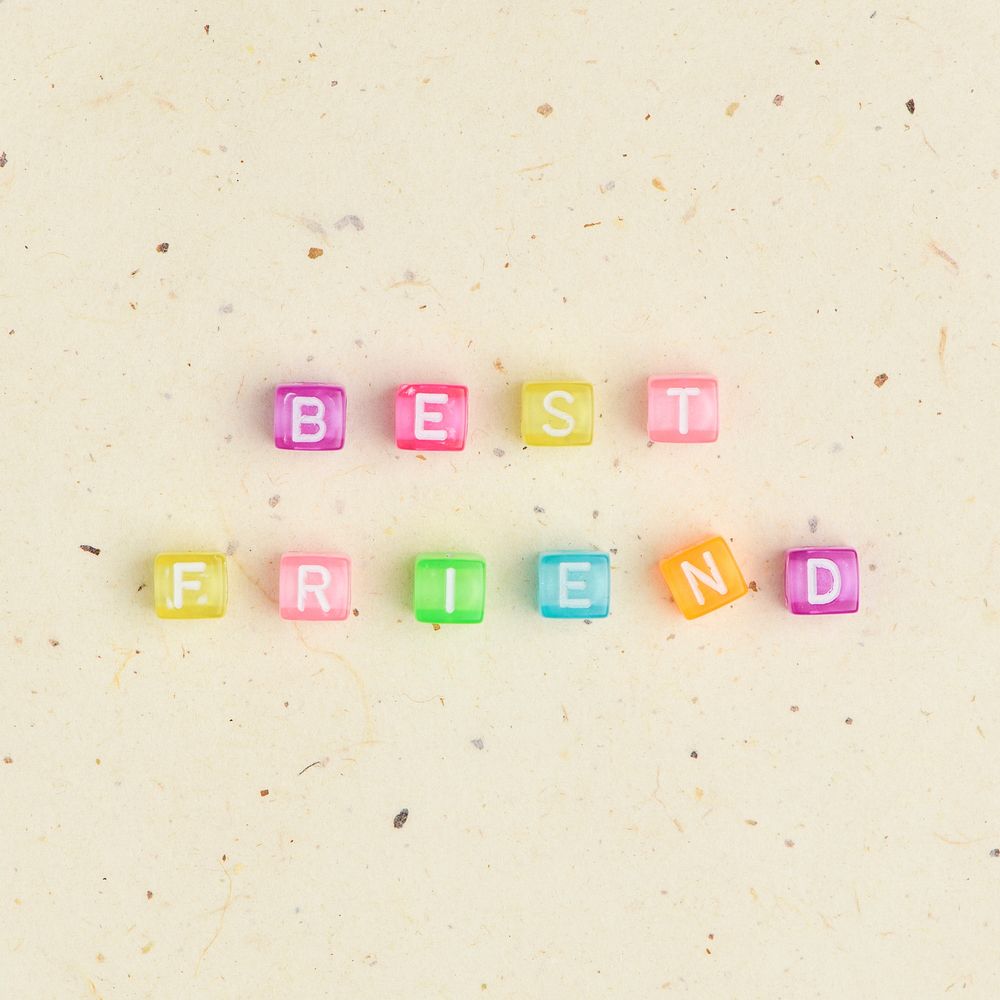 Best friend word beads alphabet