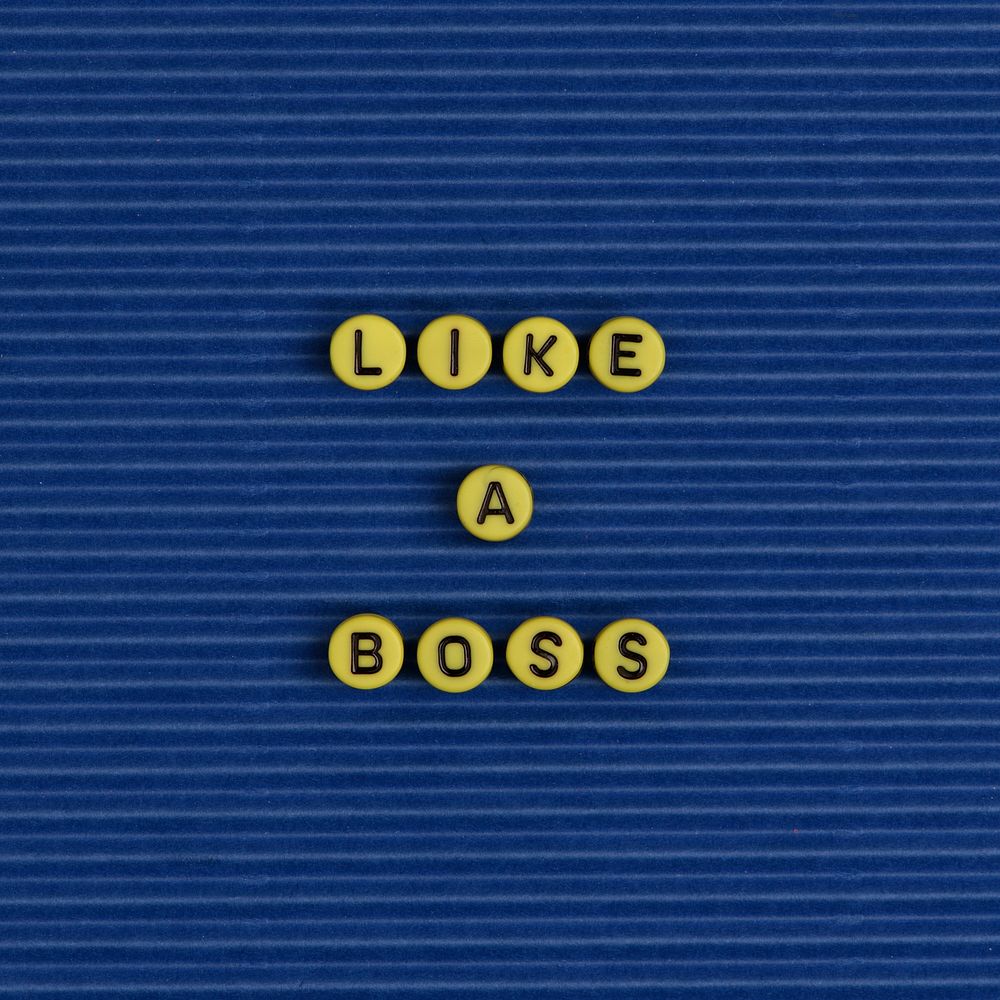 Like a boss word beads alphabet
