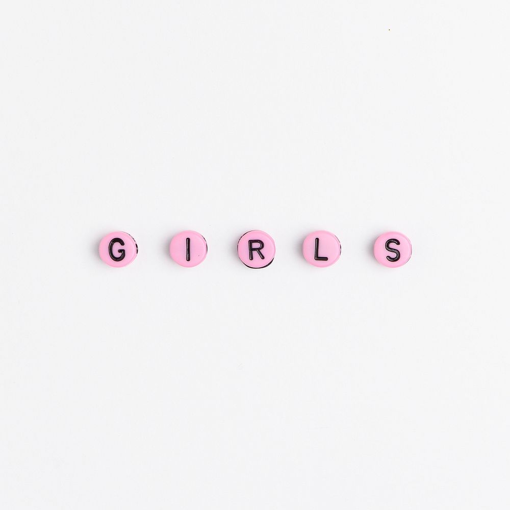 Girls word beads alphabet lettering 