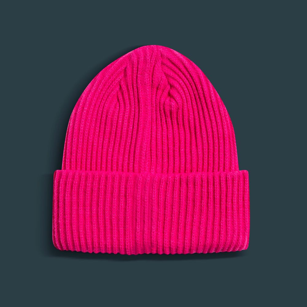 Pink beanie with cuff women&rsquo;s winter accessories