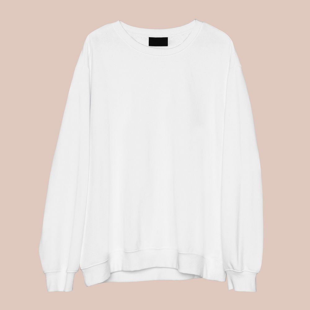 White jumper mockup psd unisex streetwear apparel