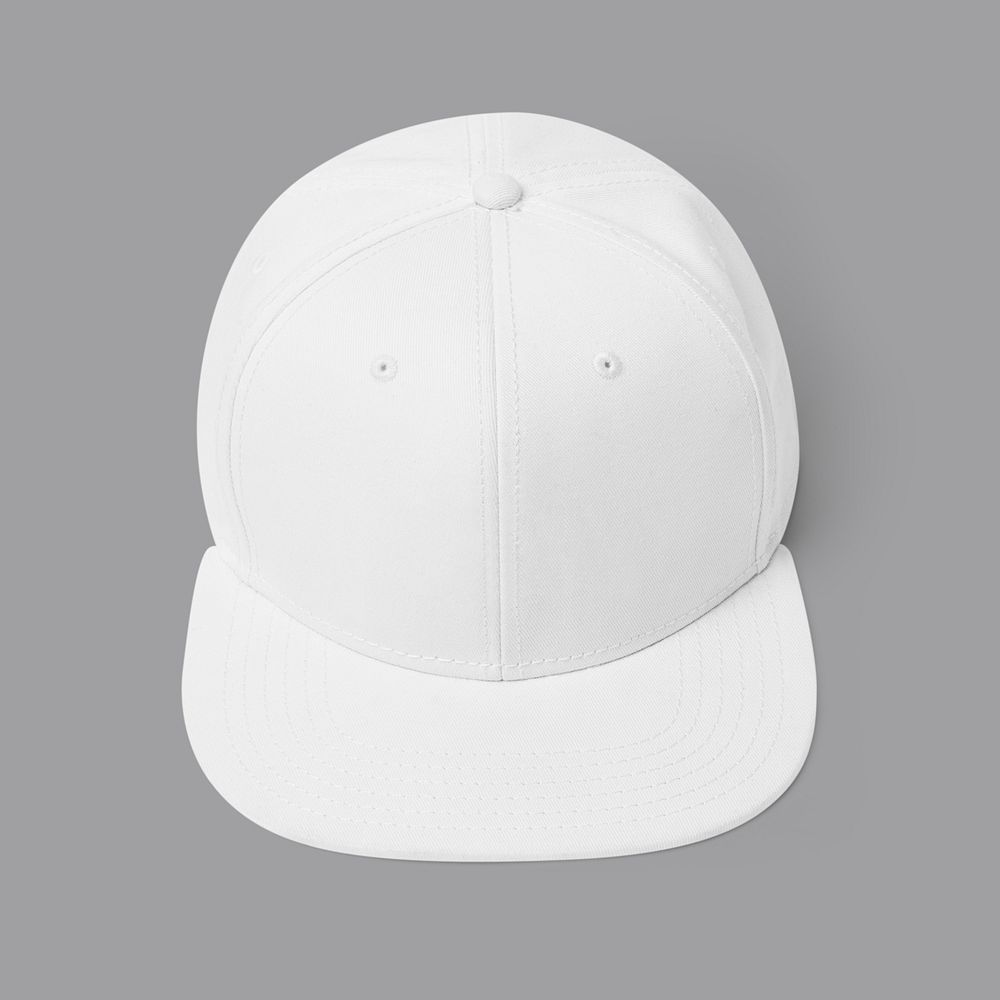 White cap mockup psd headwear accessory