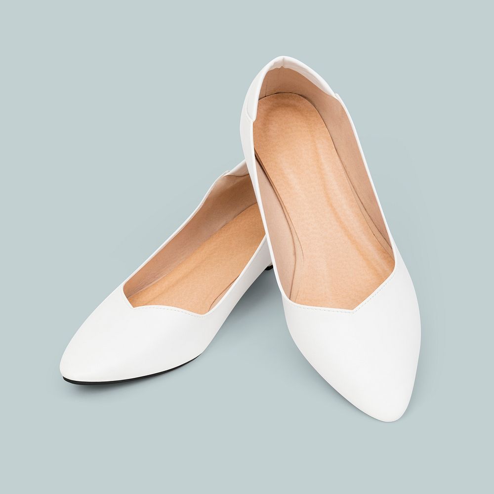 White low heels mockup psd women&rsquo;s shoes fashion
