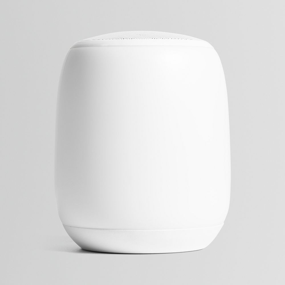 Wireless white psd smart speaker mockup digital device