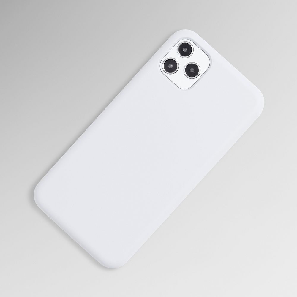 White mobile phone case product showcase