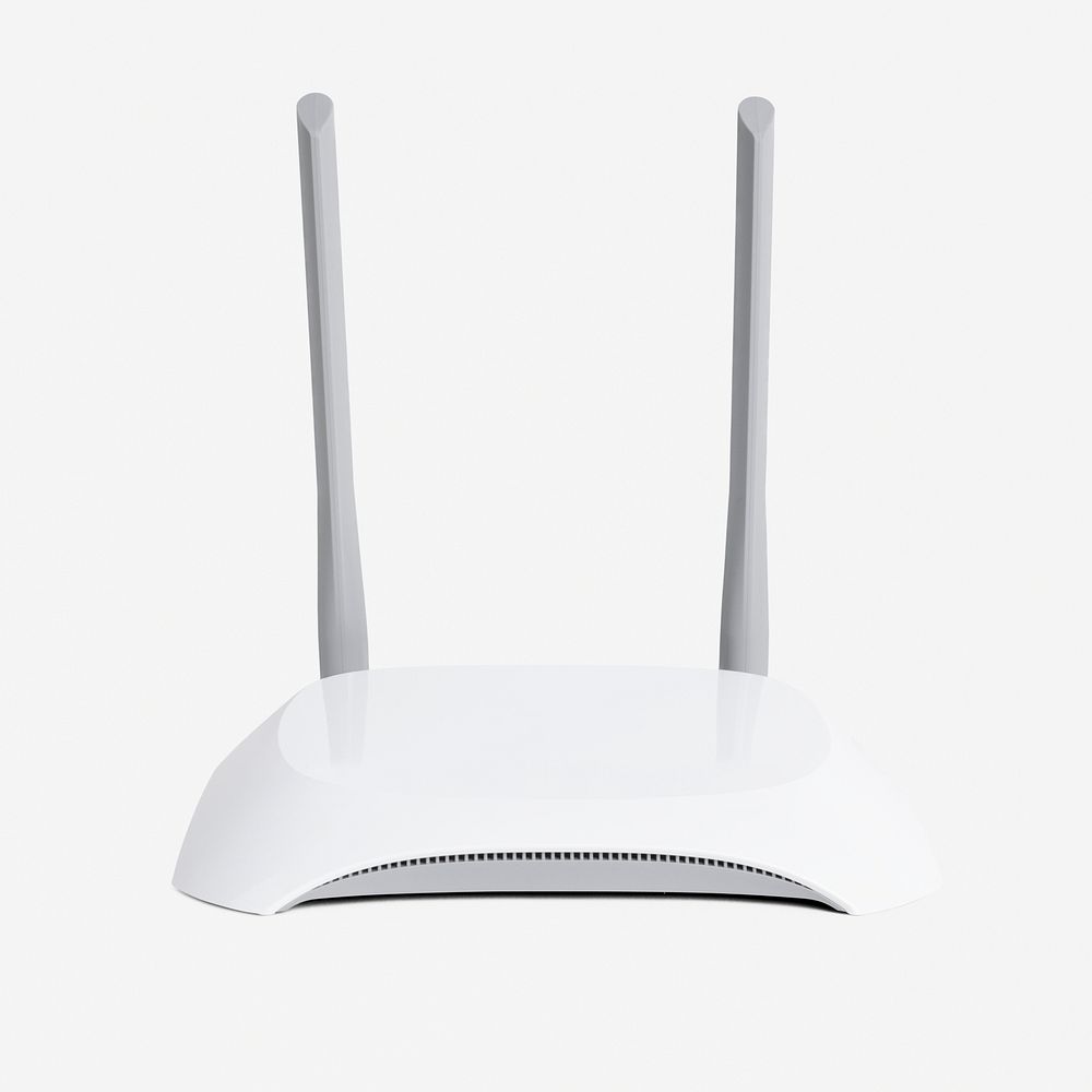 White wireless router mockup psd 5G network device