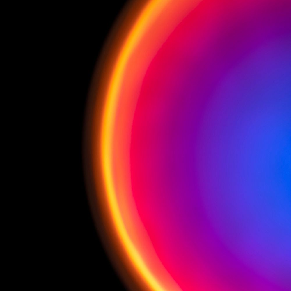 Colorful gradient background with neon led light
