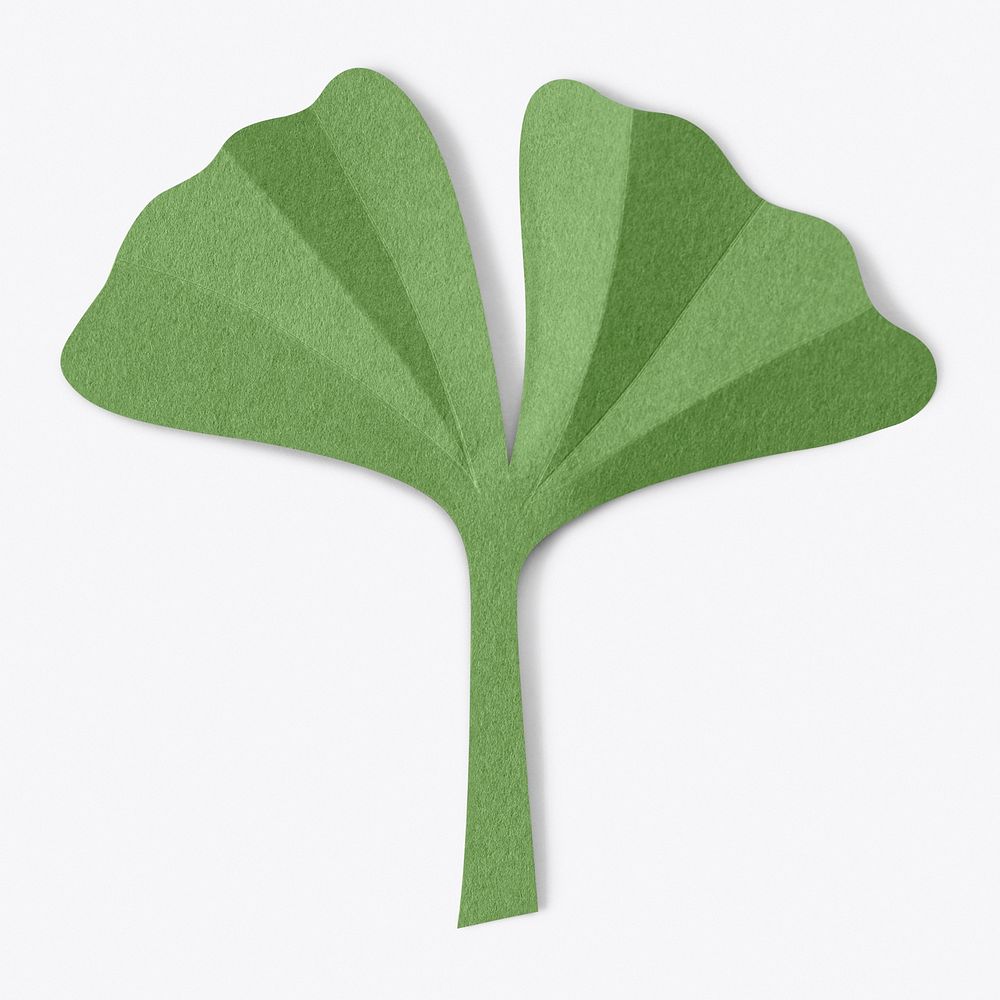 Paper craft ginkgo leaf psd layer 