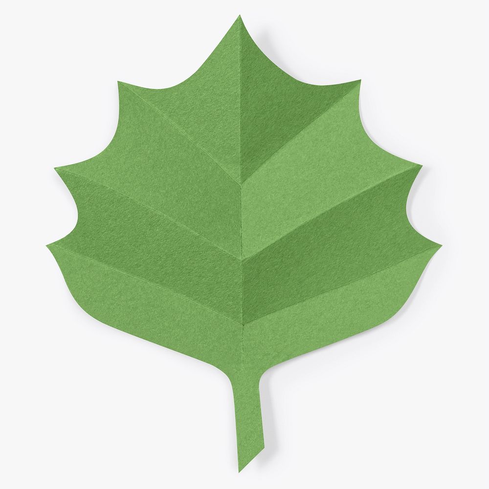 Aspen leaf in paper craft style
