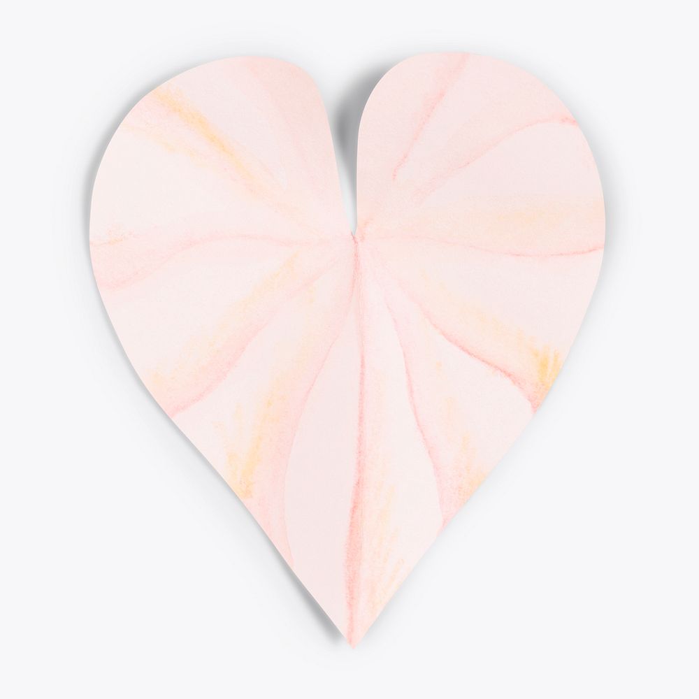 Pastel leaf in paper craft style
