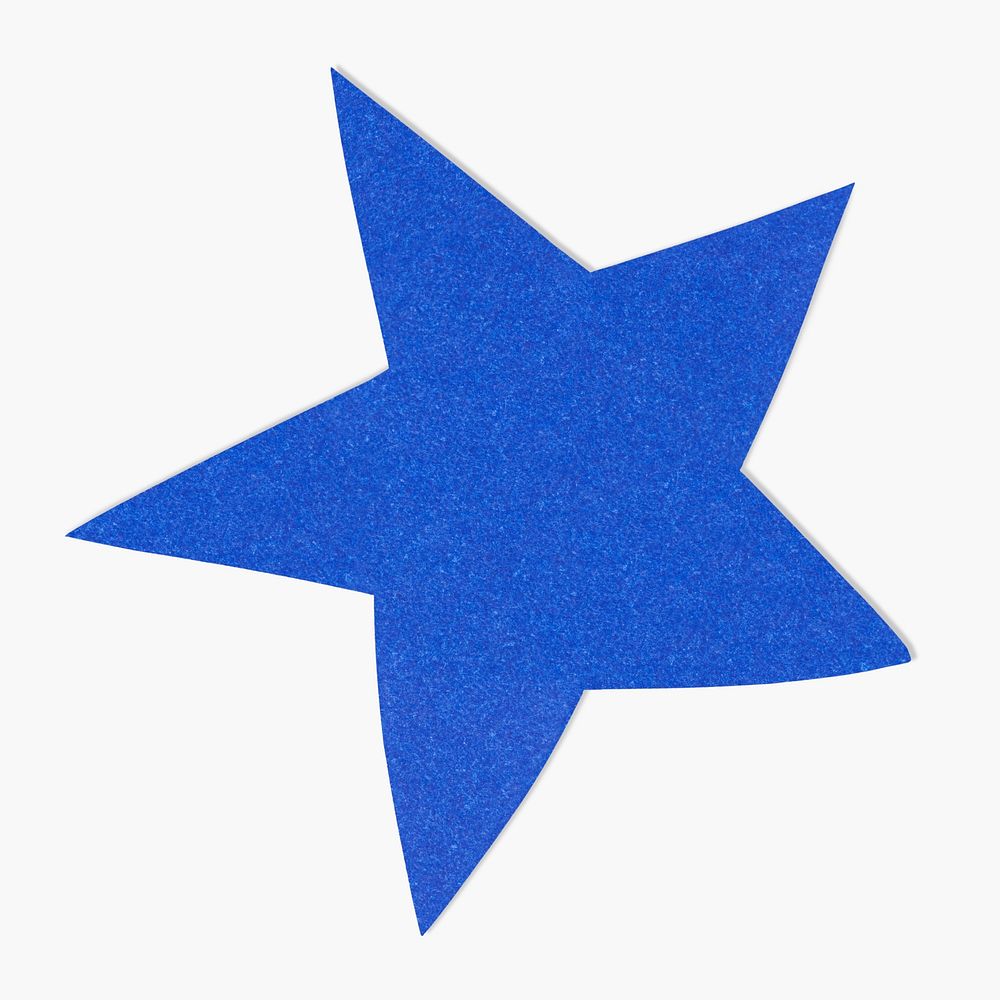 Blue star psd design element DIY paper craft