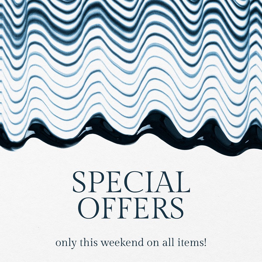 Minimal abstract art template vector special offers social media story